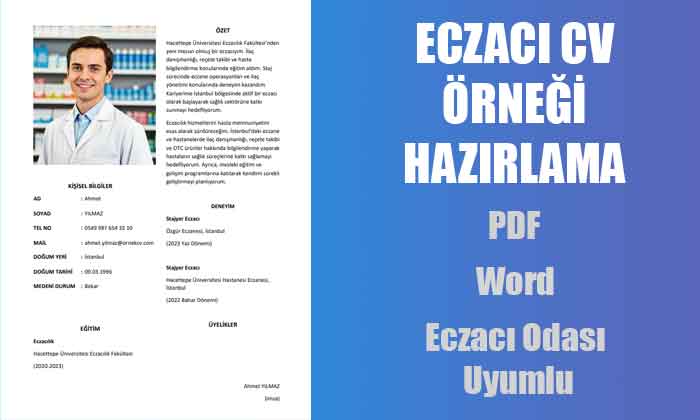 eczacılık cv