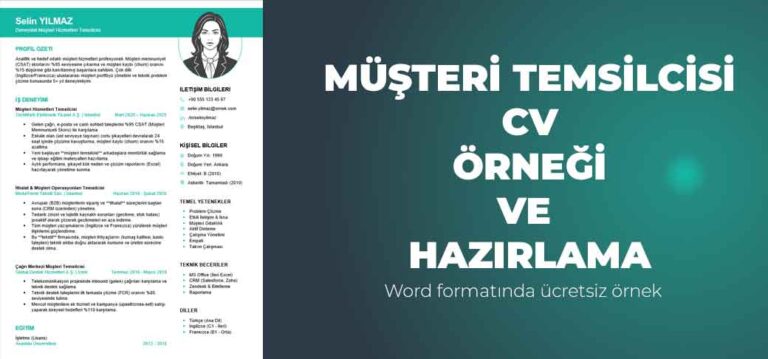 müşteri temsilcisi CV örneği ve hazırlama ipuçları ücretsiz word