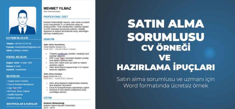 satın alma sorumlusu cv örneği uzmanlar için kariyerde yükselme ipuçları