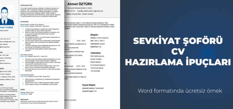 sevkiyat şoförü CV