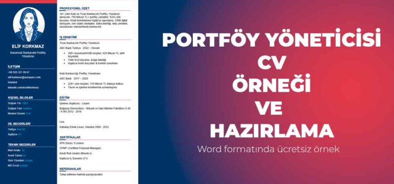 Ücretsiz Portföy Yöneticisi CV