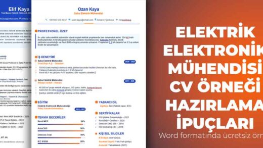 elektrik elektronik mühendisi cv örnekleri ve word formatında cv hazırlama ipuçları