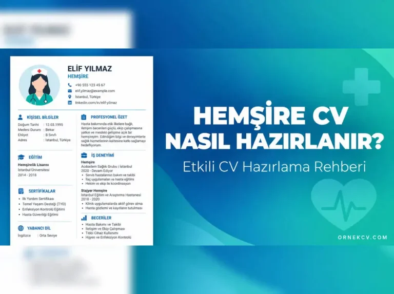 Hemşire CV hazırlama rehberi için hazırlanmış manşet görseli
